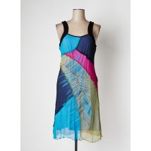 SAVE THE QUEEN - Robe mi-longue bleu en soie - Femme - Taille 42 - Modz