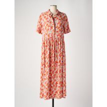 PIECES - Robe longue orange en viscose - Femme - Taille 34 - Modz
