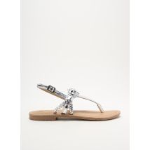 VACHON - Tongs argent en cuir - Femme - Taille 38 - Modz