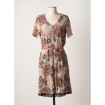 GRIFFON - Robe mi-longue beige en polyester - Femme - Taille 44 - Modz