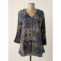 POUPEE CHIC - Tunique manches longues bleu en viscose - Femme - Taille 44 - Modz