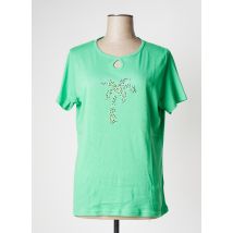 I.ODENA - T-shirt vert en coton - Femme - Taille 42 - Modz