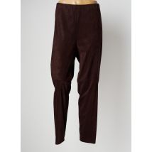 JOSEPH RIBKOFF - Pantalon slim marron en polyester - Femme - Taille 40 - Modz