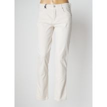 ANNA MONTANA - Pantalon slim beige en coton - Femme - Taille 38 - Modz