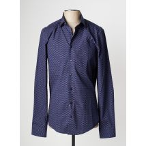 SEIDEN STICKER - Chemise manches longues bleu en coton - Homme - Taille S - Modz
