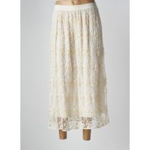 ERMANNO SCERVINO - Jupe mi-longue beige en coton - Femme - Taille 42 - Modz