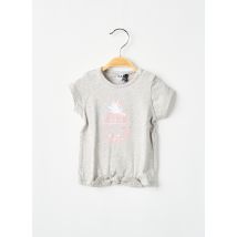 3 POMMES - T-shirt gris en coton - Fille - Taille TU - Modz