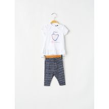 3 POMMES - Ensemble pantalon bleu en coton - Fille - Taille TU - Modz