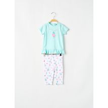 3 POMMES - Ensemble pantalon bleu en coton - Fille - Taille TU - Modz