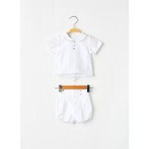 PAZ RODRIGUEZ - Ensemble short blanc en coton - Fille - Taille TU - Modz