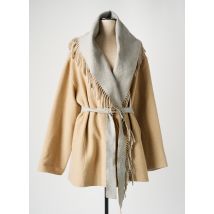 K-DESIGN - Manteau long beige en polyester - Femme - Taille 38 - Modz