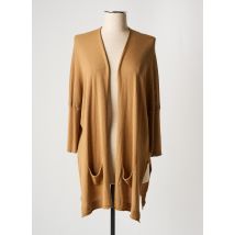 LA FEE MARABOUTEE - Gilet manches longues marron en viscose - Femme - Taille 34 - Modz
