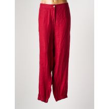 YESTA - Pantalon droit rouge en lin - Femme - Taille 54 - Modz