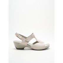 BOISSY - Sandales/Nu pieds beige en cuir - Femme - Taille 40 - Modz
