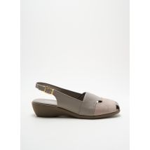 AEROSOLES - Sandales/Nu pieds gris en cuir - Femme - Taille 36 - Modz