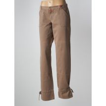 BE YOU K - Jeans coupe droite marron en coton - Femme - Taille 42 - Modz