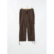CHEYENNE - Pantalon cargo marron en coton - Femme - Taille 42 - Modz