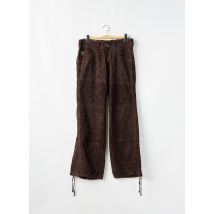 LOIS - Pantalon droit marron en coton - Femme - Taille W32 - Modz