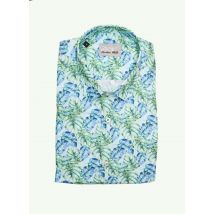 CHRISTIAN VALER - Chemise manches longues vert en coton - Homme - Taille M - Modz