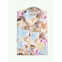 CHRISTIAN VALER - Chemise manches longues blanc en coton - Homme - Taille M - Modz