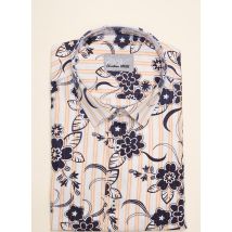 CHRISTIAN VALER - Chemise manches longues orange en coton - Homme - Taille L - Modz