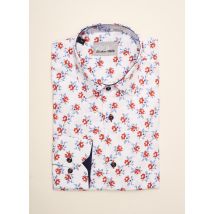 CHRISTIAN VALER - Chemise manches longues blanc en coton - Homme - Taille 3XL - Modz