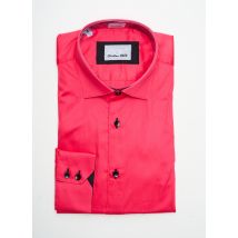 CHRISTIAN VALER - Chemise manches longues rose en coton - Homme - Taille 3XL - Modz