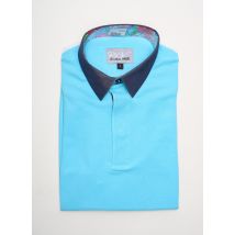CHRISTIAN VALER - Polo bleu en coton - Homme - Taille S - Modz