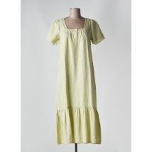 INDI & COLD - Robe mi-longue vert en chanvre - Femme - Taille 34 - Modz