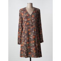 INDI & COLD - Robe mi-longue marron en viscose - Femme - Taille 38 - Modz