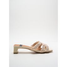 ANGEL ALARCON - Mules/Sabots beige en textile - Femme - Taille 36 - Modz