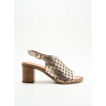 ALTEX - Sandales/Nu pieds or en cuir - Femme - Taille 40 - Modz