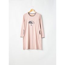 LEON & LEONIE - Chemise de nuit rose en coton - Femme - Taille 40 - Modz