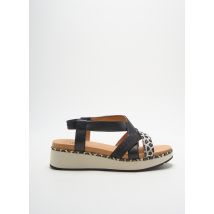 FUGITIVE - Sandales/Nu pieds noir en cuir - Femme - Taille 37 - Modz