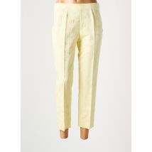 PIAZZA SEMPIONE - Pantalon 7/8 jaune en coton - Femme - Taille 38 - Modz