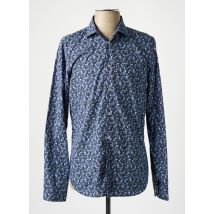 MANUEL RITZ - Chemise manches longues bleu en coton - Homme - Taille M - Modz