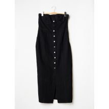 DAPHNEA - Robe mi-longue noir en coton - Femme - Taille 40 - Modz