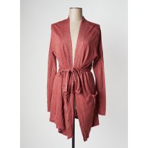 EVA KAYAN - Gilet manches longues rose en viscose - Femme - Taille 42 - Modz