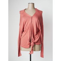 EVA KAYAN - Gilet manches longues rose en viscose - Femme - Taille 38 - Modz