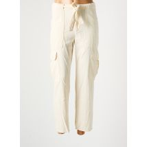 MANGO - Pantalon cargo beige en coton - Femme - Taille 34 - Modz
