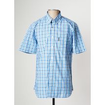SAINT JAMES - Chemise manches courtes bleu en coton - Homme - Taille M - Modz