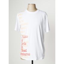 DAVID - T-shirt blanc en polyester - Homme - Taille XL - Modz