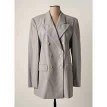 HAUBER - Blazer gris en laine vierge - Femme - Taille 40 - Modz