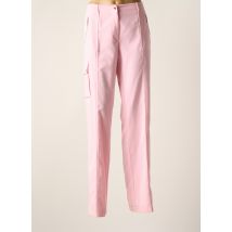 HAUBER - Pantalon cargo rose en viscose - Femme - Taille 42 - Modz