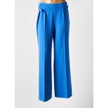 HAUBER - Pantalon chic bleu en polyester - Femme - Taille 40 - Modz