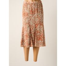 FRANCOISE F - Jupe mi-longue orange en polyester - Femme - Taille 54 - Modz