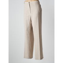 CHRISTINE LAURE - Pantalon droit beige en polyester - Femme - Taille 50 - Modz