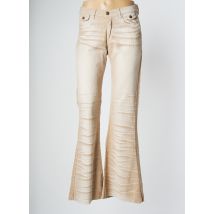 BE YOU K - Pantalon flare beige en coton - Femme - Taille 38 - Modz