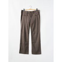 MOGUL - Pantalon droit marron en coton - Femme - Taille W32 - Modz