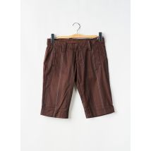 FREEMAN T.PORTER - Bermuda marron en coton - Femme - Taille W26 - Modz